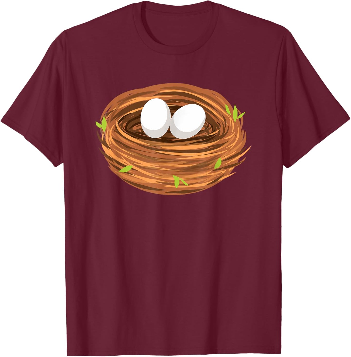 Nest with Eggs T-Shirt - T-Shirt | Maroon