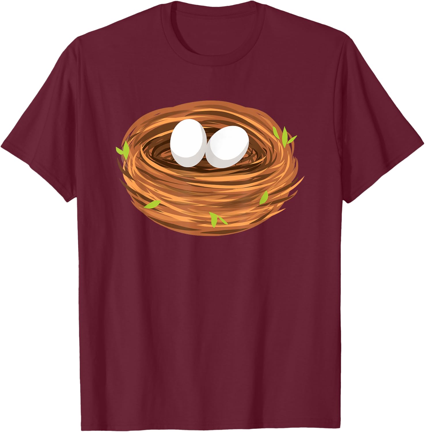 Nest with Eggs T-Shirt - T-Shirt | Maroon