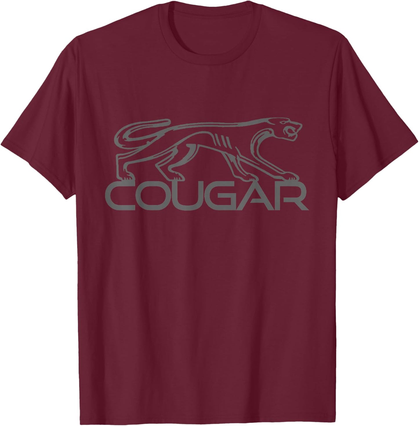 Cougar American Muscle Car Mountain Lion T-Shirt - T-Shirt | Maroon