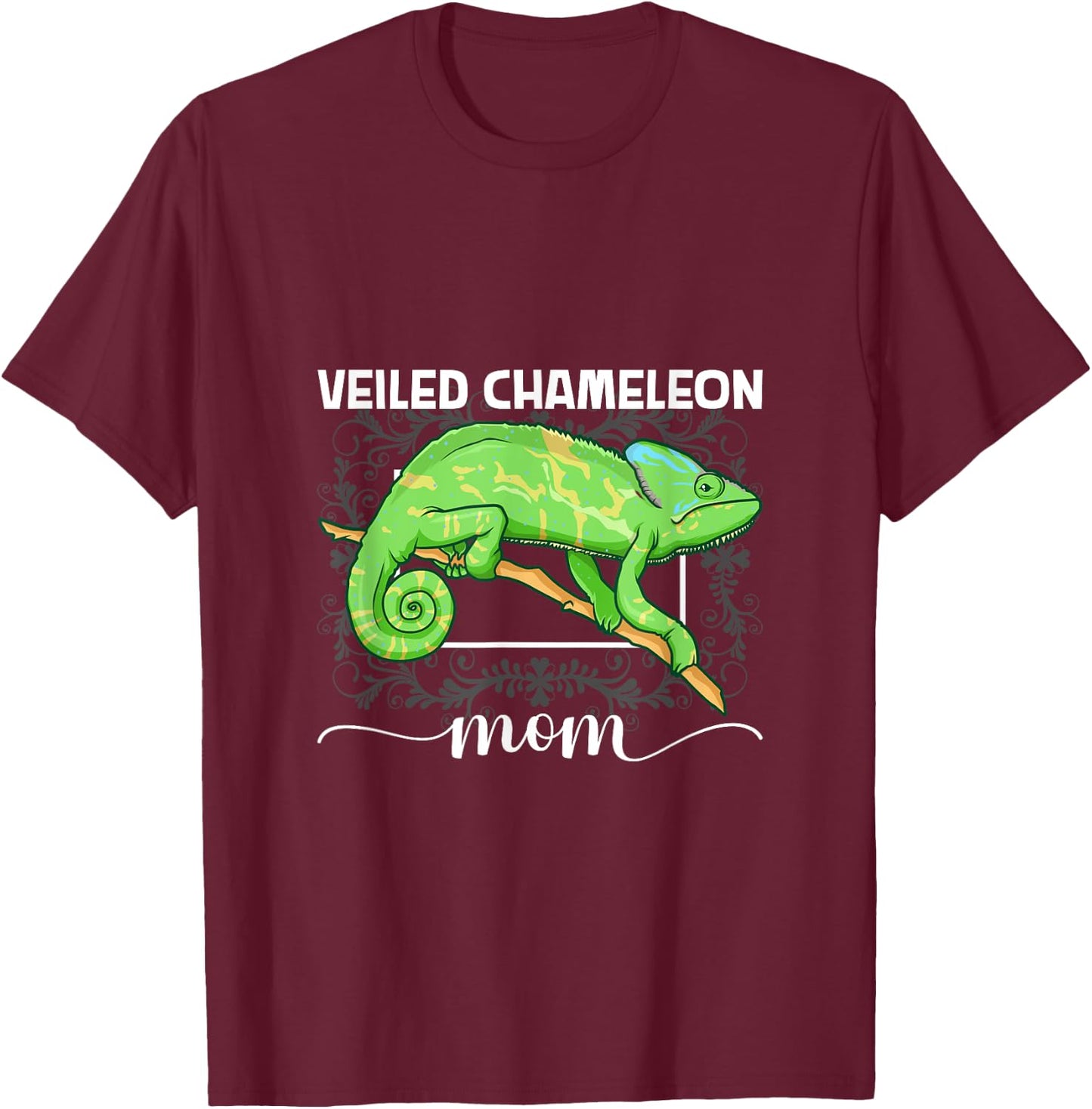 Veiled Chameleon Mom T-Shirt - T-Shirt | Maroon