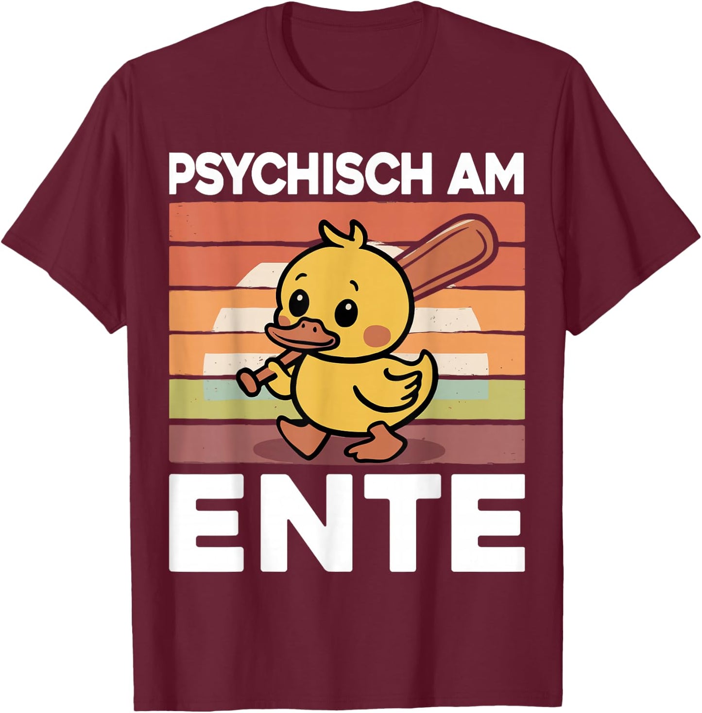 Psychisch Am Ente Funny T-Shirt - T-Shirt | Maroon