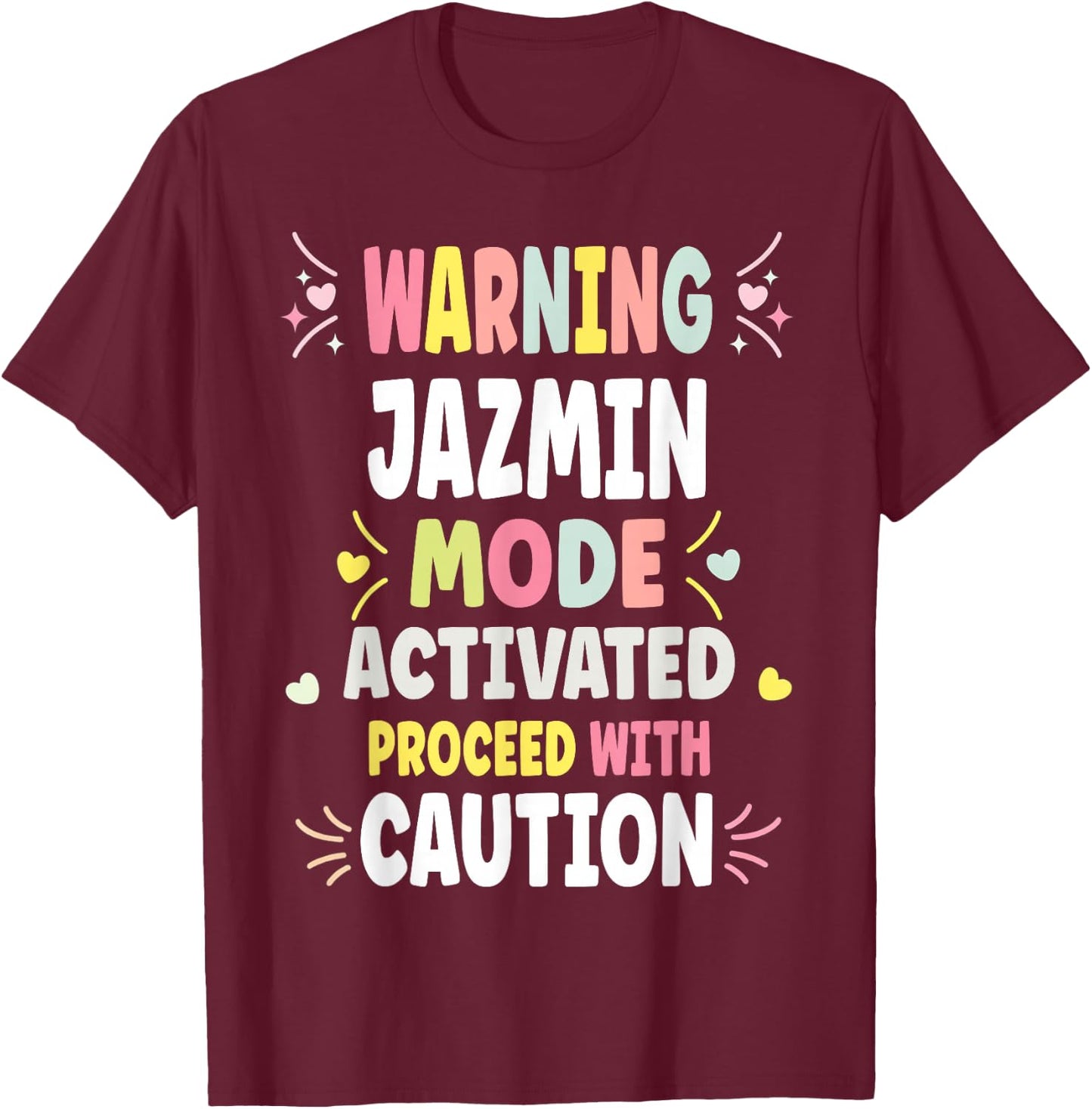 JAZMIN Personalized Women's Gift Custom JAZMIN T-Shirt - T-Shirt | Maroon