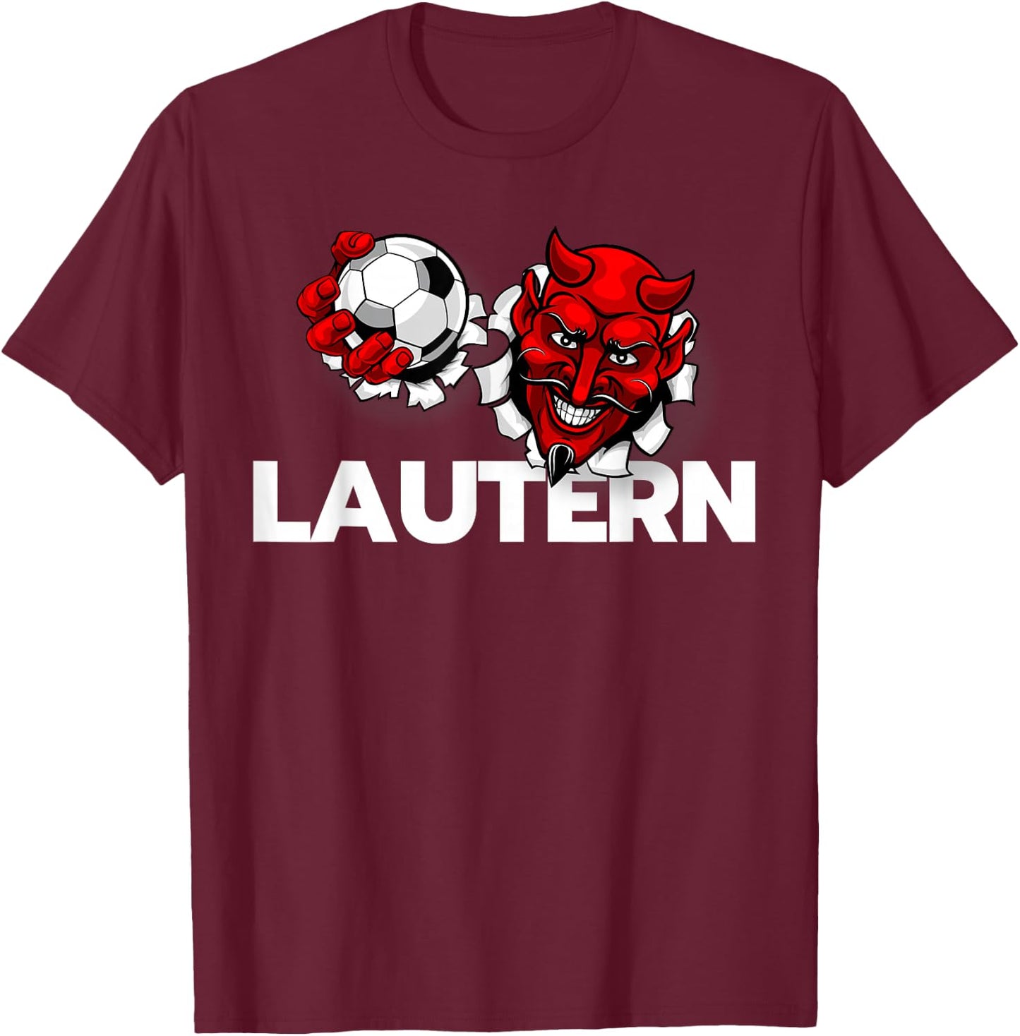 Football Lautern Verein Kaiserslautern Lautre Stadt Pfalz , black T-Shirt - T-Shirt | Maroon