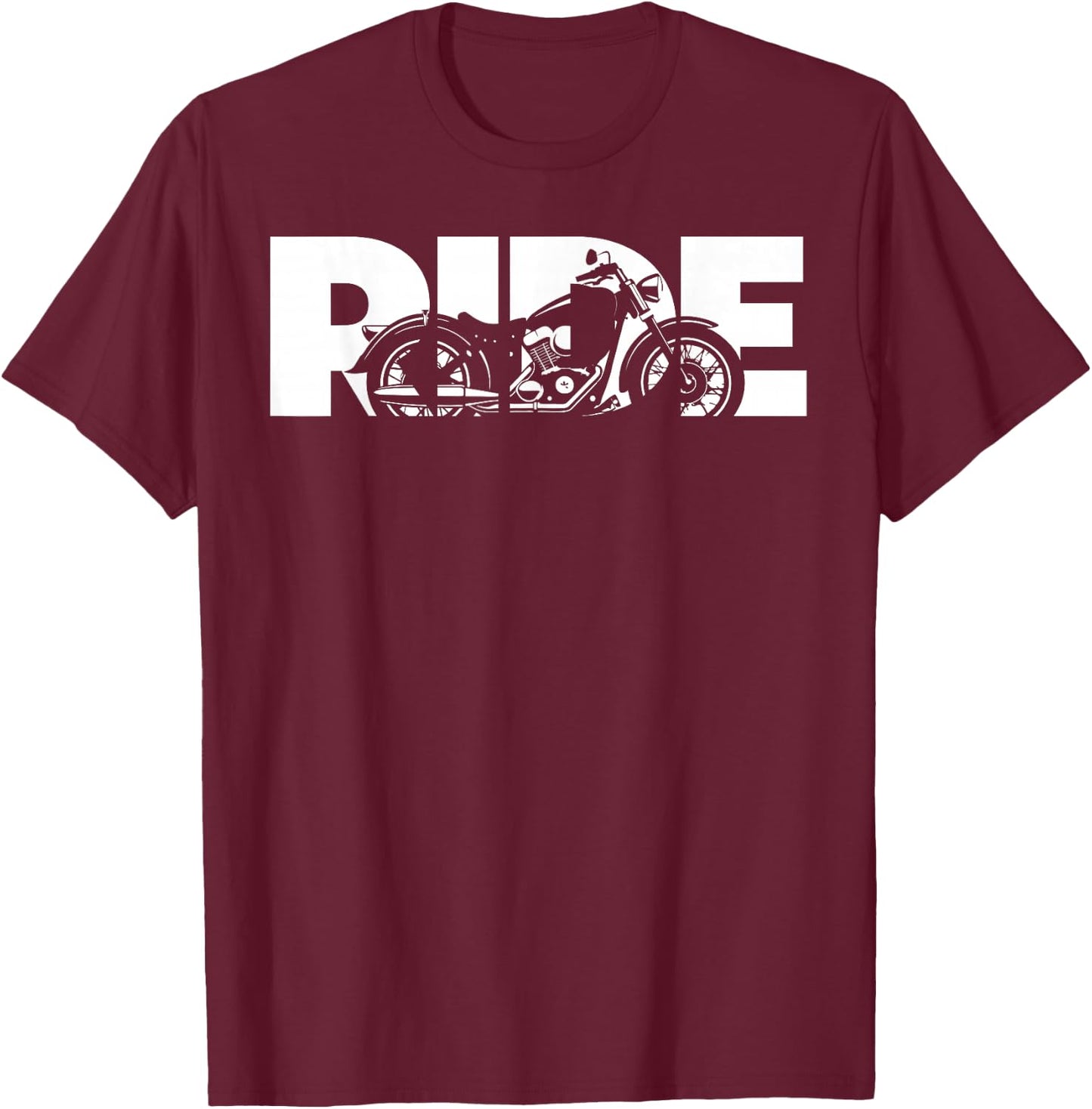 Ride Motorcycle Apparel, Motorcycle T-Shirt - T-Shirt | Maroon