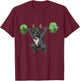 Funny French Bulldog Weightlifting and Bodybuilding Women Girls Kids T-Shirt - T-Shirt | Maroon