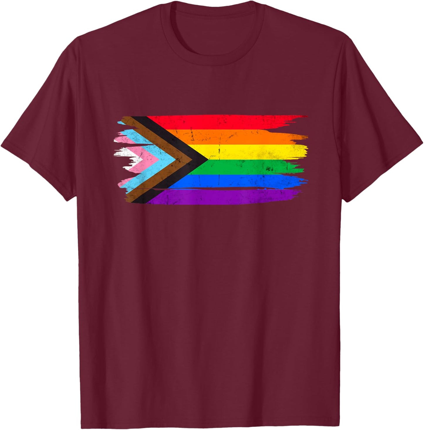 LGBT Flagge Gay Pride LGBTQ T-Shirt - T-Shirt | Maroon