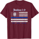 Thin Blue Line USA Flag Joshua 1:9 Police Support Men's T-Shirt - T-Shirt | Maroon
