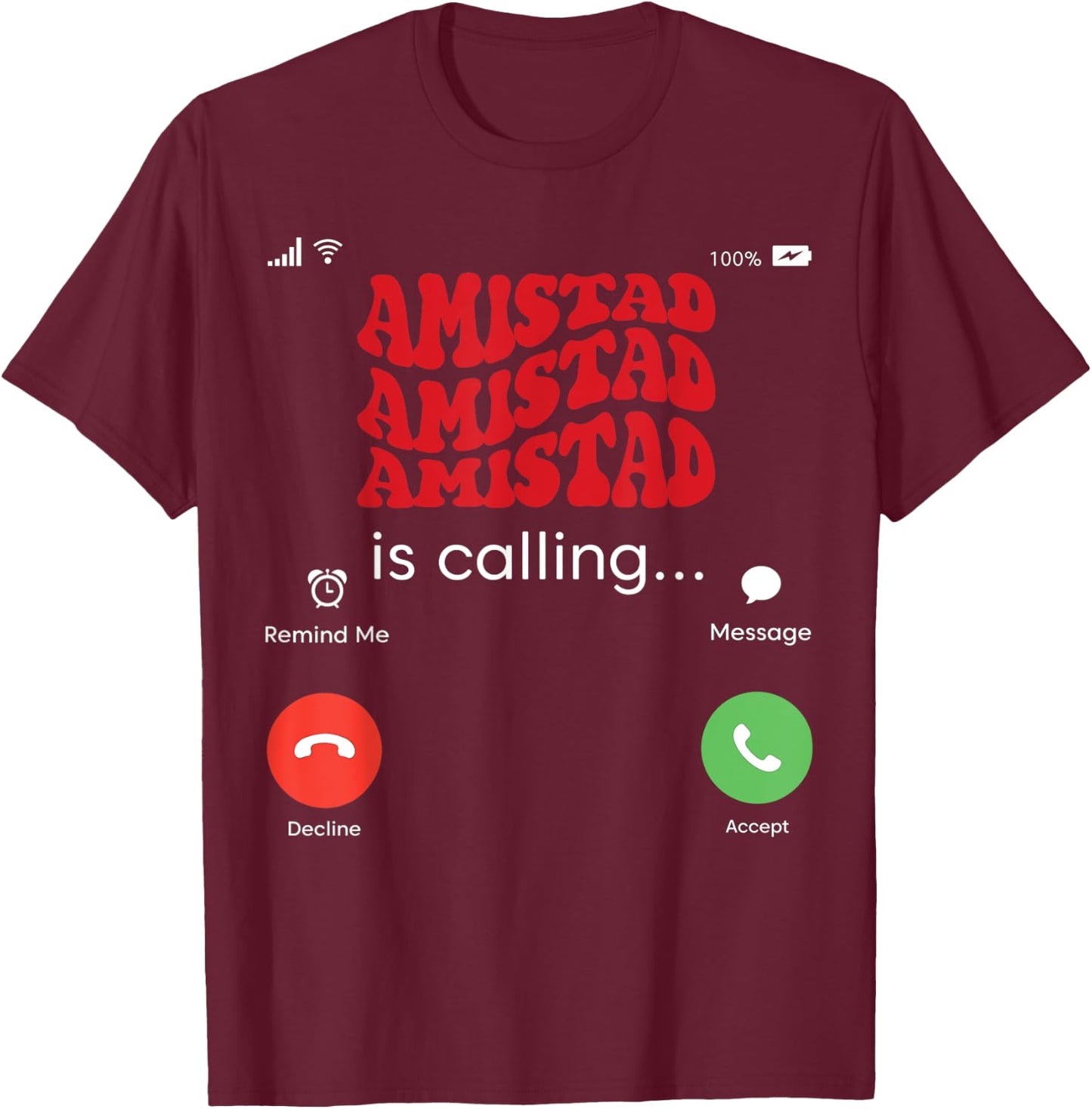 Amistad House Of Friendship RCA Friendly School Spirit T-Shirt - T-Shirt | Maroon