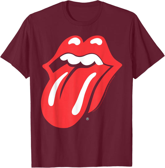 Rolling Stones Official Classic Tongue T-Shirt - T-Shirt | Maroon