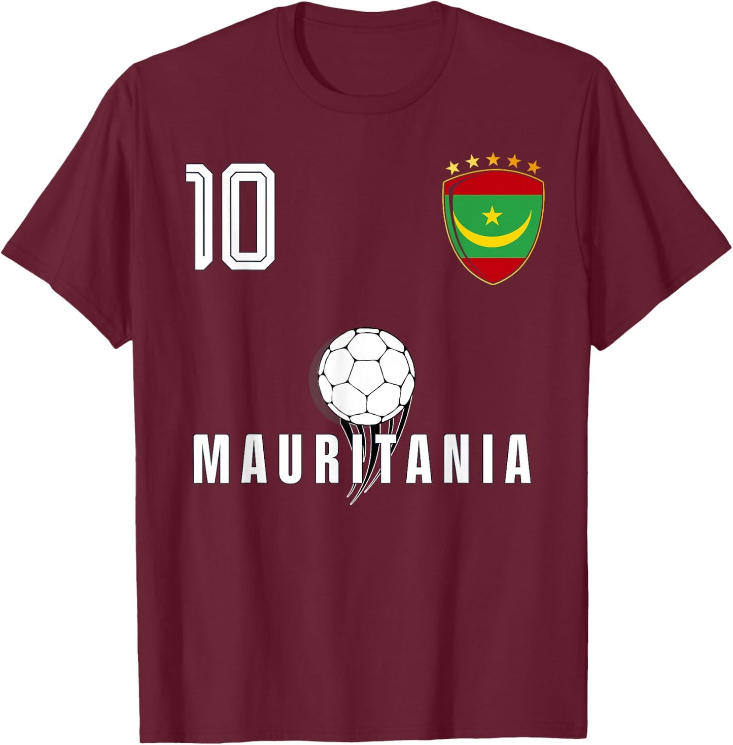 Mauritania Flag Mauritanian Pride Lovers T-Shirt - T-Shirt | Maroon