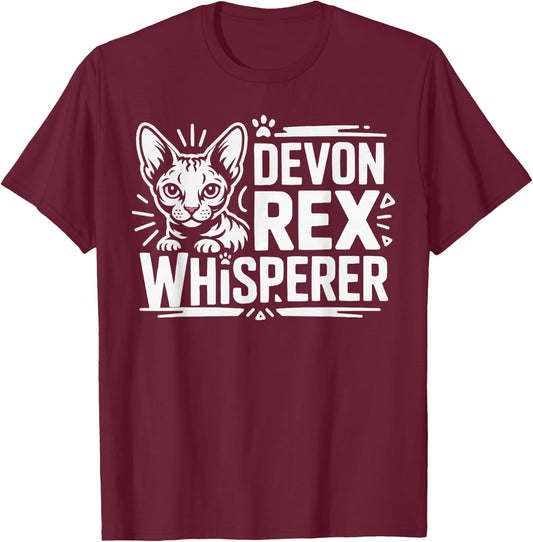 Devon Rex Cat Lover Kitten Meow Pet Kitty Pixie Cat T-Shirt - T-Shirt | Maroon
