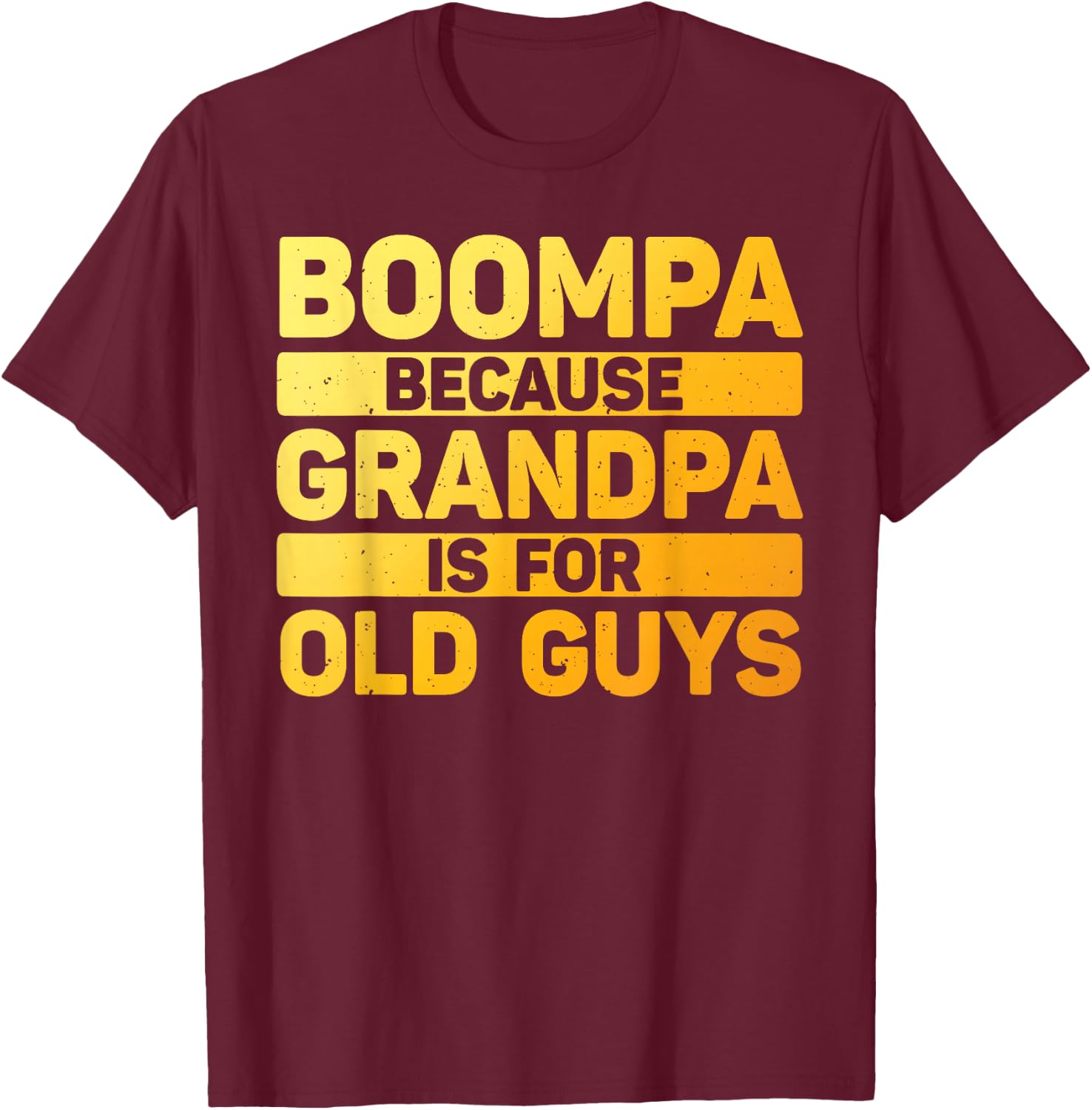 Boompa Design For Grandpa From Grandkids Father's Day Boompa T-Shirt - T-Shirt | Maroon