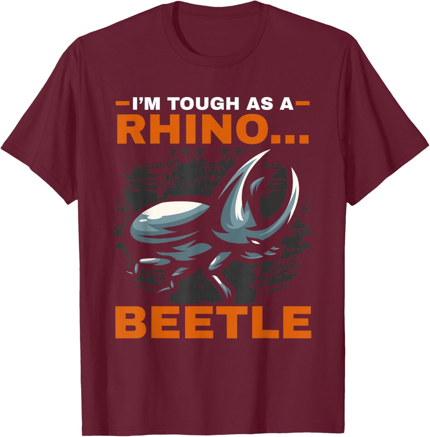 Rhino Beetle Insect Lover Entomology Rhinoceros Beetle T-Shirt - T-Shirt | Maroon