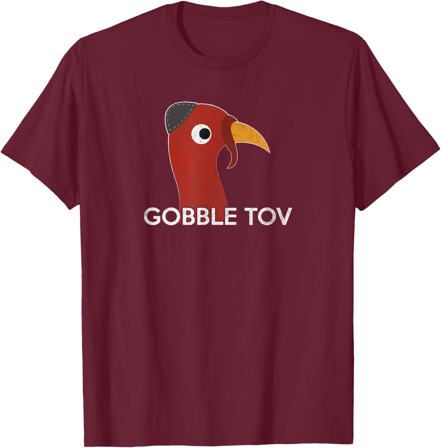 Gobble Tov Jewish Thanksgiving - Funny Hebrew T-Shirt - T-Shirt | Maroon