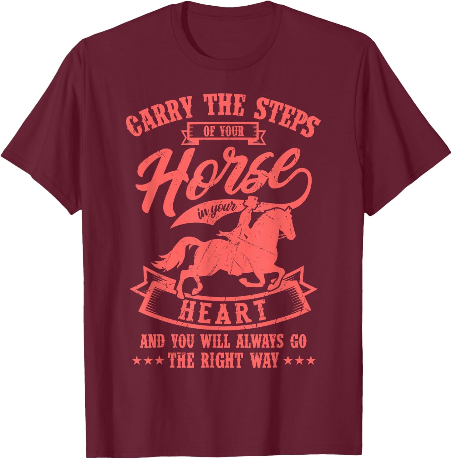 Funny Horse Shirt Women Horse Gift Girls T-Shirt - T-Shirt | Maroon