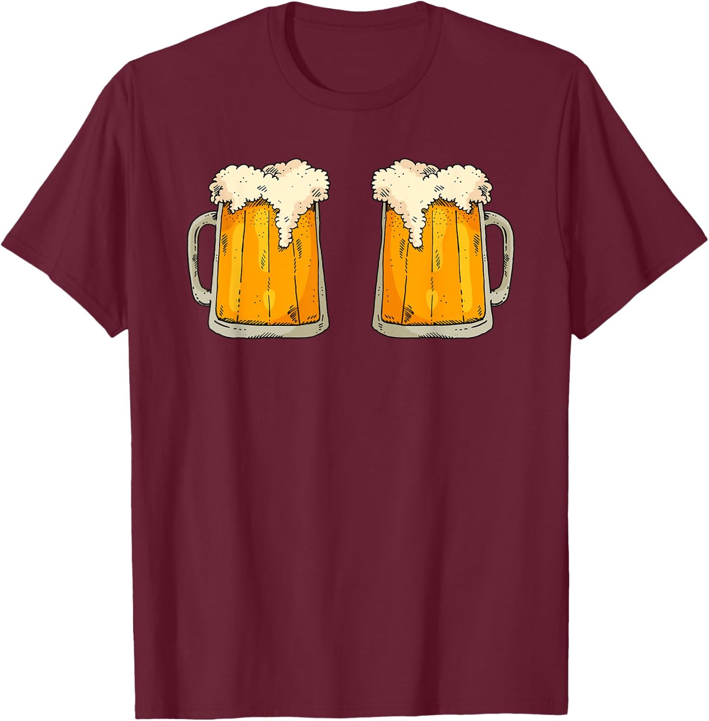 Titties n Beer Boob Sexy Funny Meme Boobs Tits Mugs T-Shirt - T-Shirt | Maroon