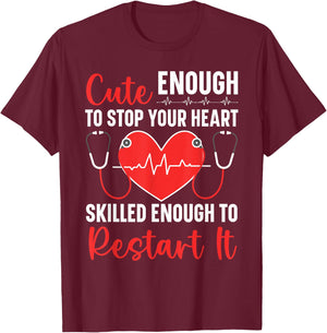 Certified Nursing Assistant Medical Worker CNA T-Shirt - T-Shirt | Maroon