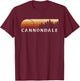 Cannondale CT Vintage Evergreen Sunset Eighties Retro , black T-Shirt - T-Shirt | Maroon