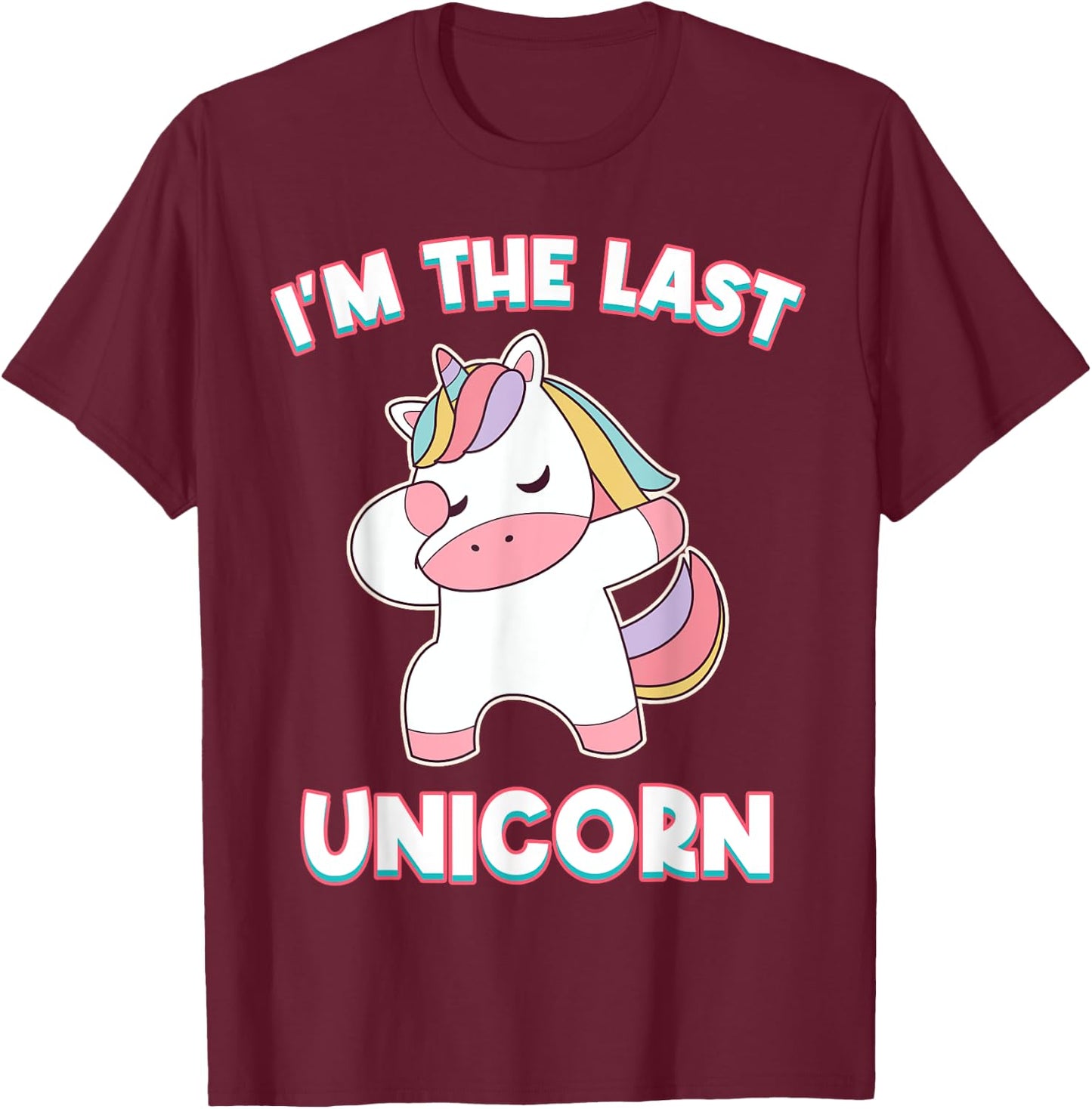 I'm The Last Unicorn Anime T-Shirt - T-Shirt | Maroon