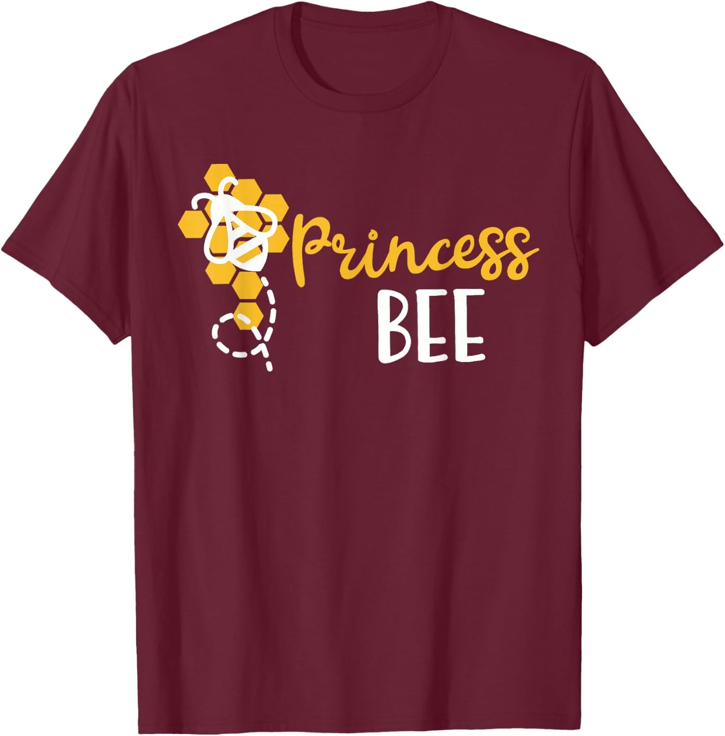 Princess Bee Family Matching Funny Princess Bee Hive T-Shirt - T-Shirt | Maroon