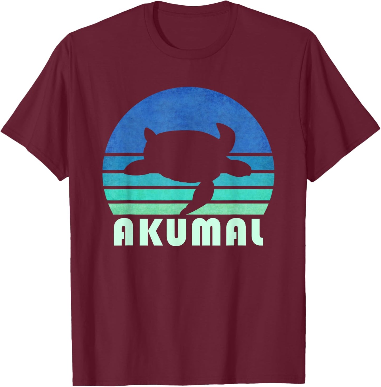 Akumal Sea Turtle Shirt, Mexico Beach Animal Gift Women Girls Kids T-Shirt - T-Shirt | Maroon