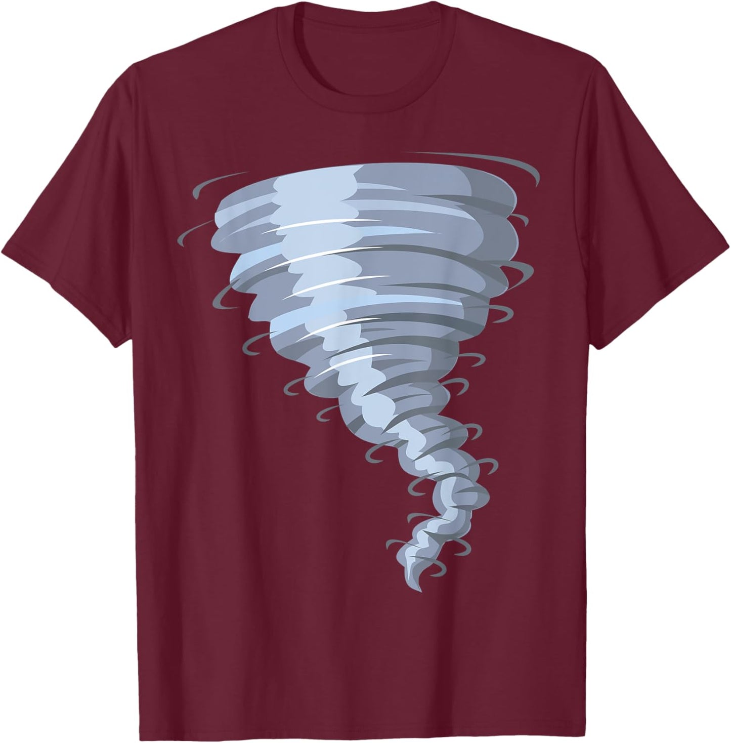 Tornado Costume Shirt Storm Twister Scary Weather Hurricane T-Shirt - T-Shirt | Maroon