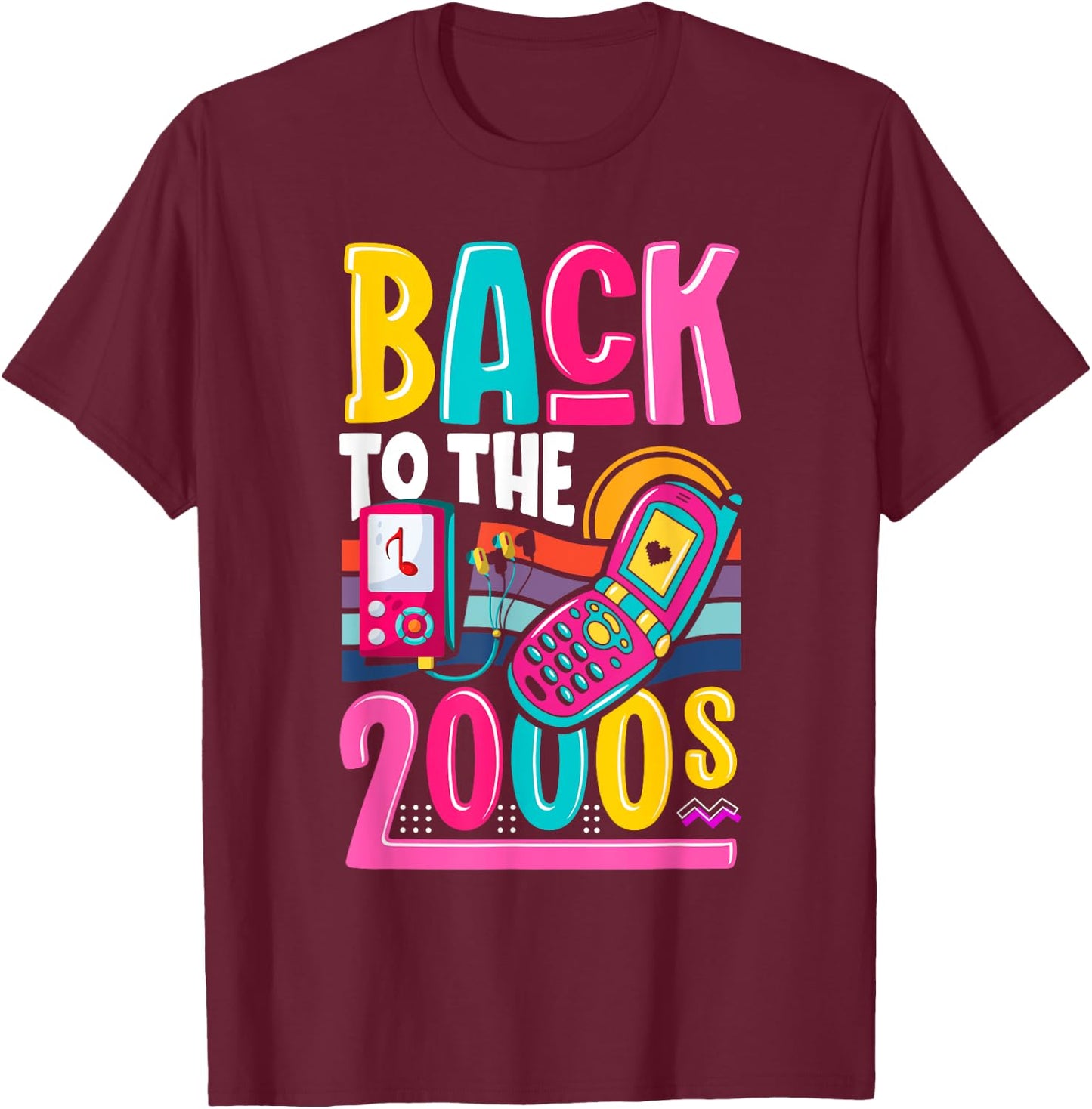 Back to the 2000s vintage two thousand retro 00s T-Shirt - T-Shirt | Maroon