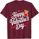 Happy Valentines Day Shirts Women Teddy Bear Cute Valentine T-Shirt - T-Shirt | Maroon