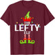 The Lefty Elf Christmas Matching Pajamas T-Shirt - T-Shirt | Maroon