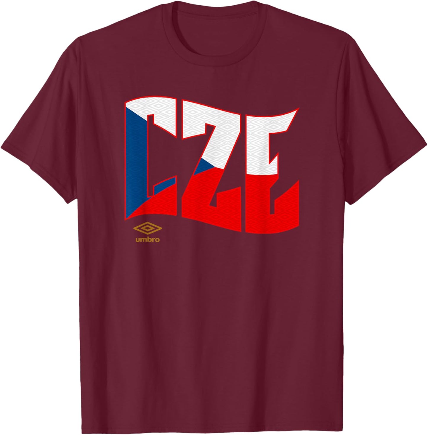 Umbro International Soccer Wavy Czech Republic Logo T-Shirt - T-Shirt | Maroon