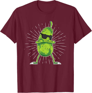 Vinegar Cucumber Lovers Cool Sunglasses Cucumber , black, s T-Shirt - T-Shirt | Maroon