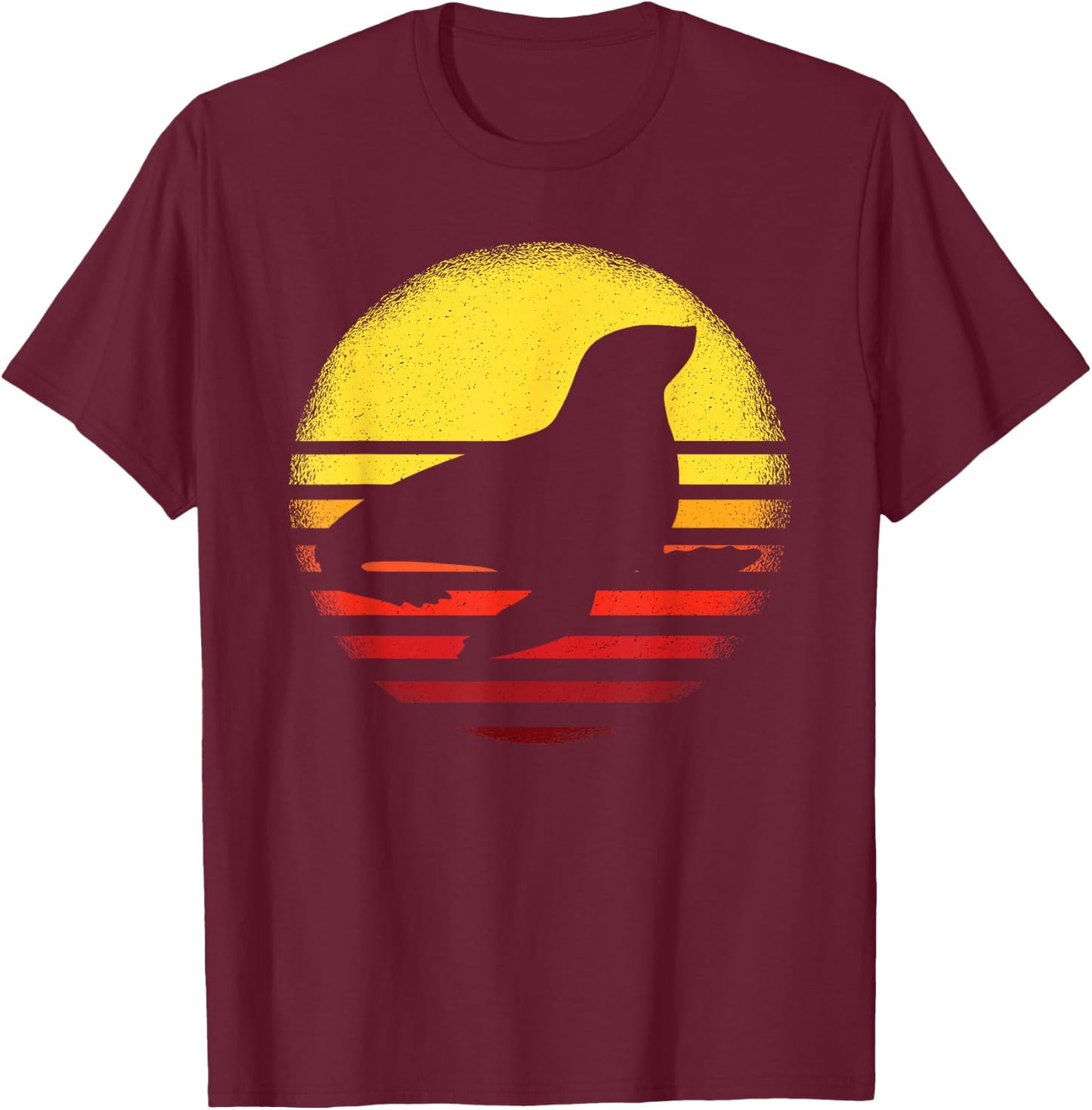 Retro Seal Shirt Vintage Styled Seal Lover Animal Seals T-Shirt - T-Shirt | Maroon