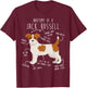 Broken Coat Jack Russell Terrier Anatomy, Cute Funny Pet JRT T-Shirt - T-Shirt | Maroon