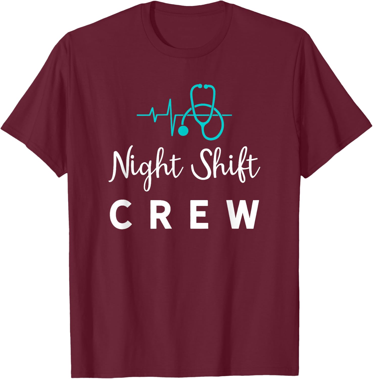 Emergency Room 3rd Shift / Overnight in Healthcare ER T-Shirt - T-Shirt | Maroon