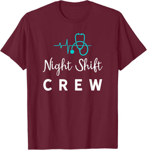 Emergency Room 3rd Shift / Overnight in Healthcare ER T-Shirt - T-Shirt | Maroon