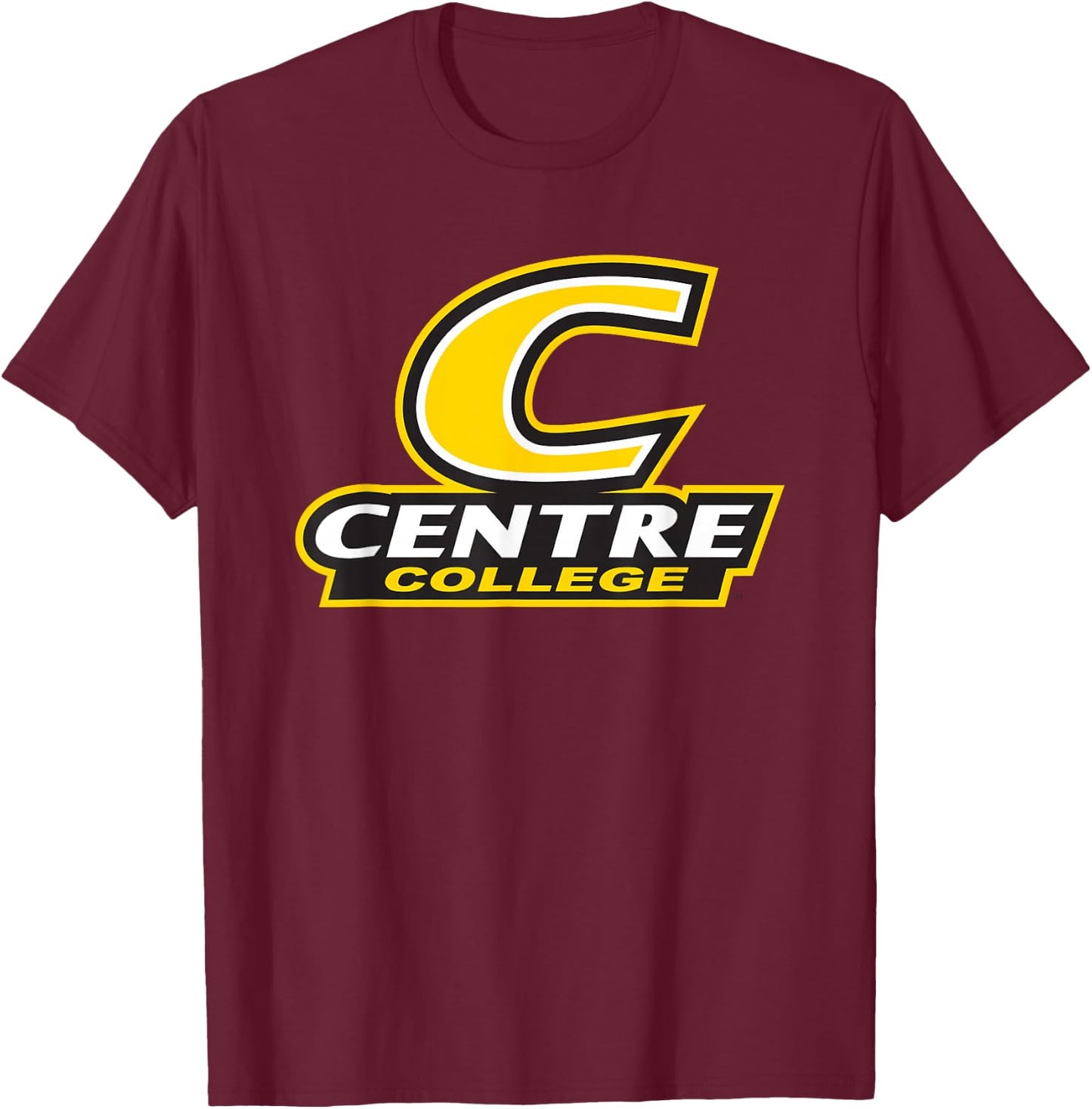 Centre College Colonels Stacked C Logo T-Shirt - T-Shirt | Maroon