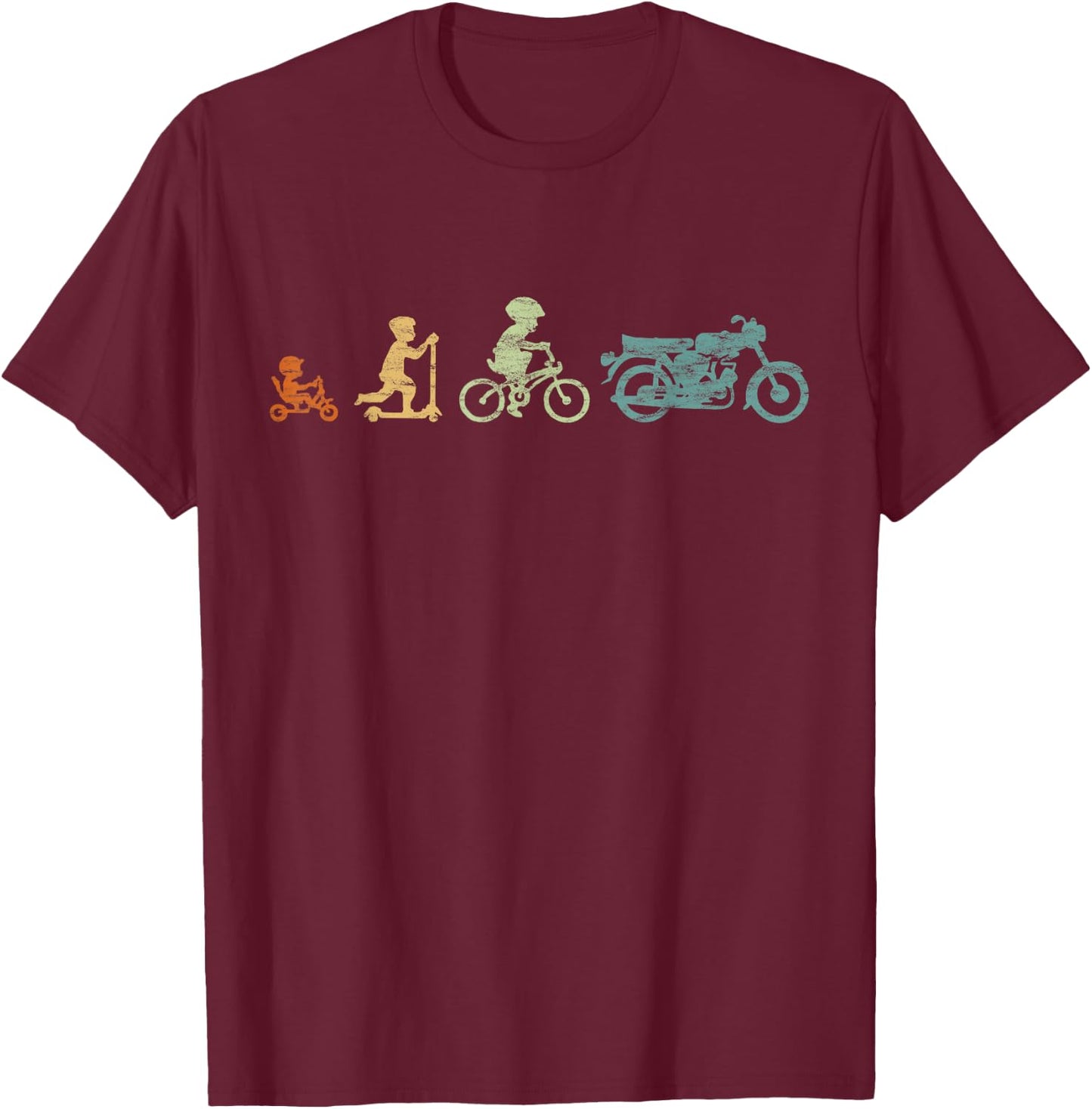 Moped Evolution S51 Ostdeutschland Ostalgie Retro Motorrad T-Shirt - T-Shirt | Maroon