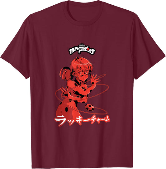 Miraculous Ladybug Lucky Charm Manga T-Shirt - T-Shirt | Maroon