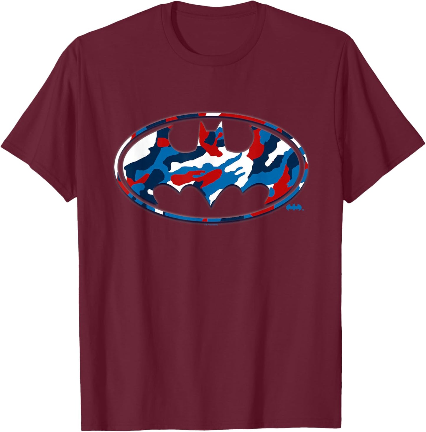 Batman 4th of July Camo Logo T-Shirt - T-Shirt | Maroon