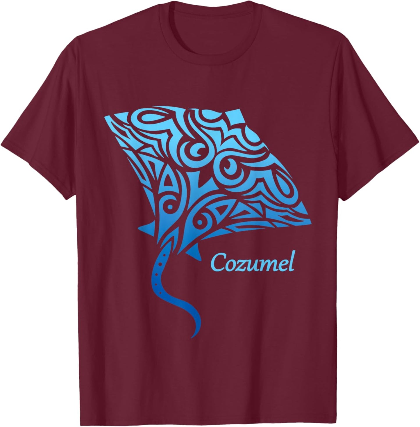 Cozumel Mexico Stingray Colorful Girls Boys Toddler Souvenir T-Shirt - T-Shirt | Maroon