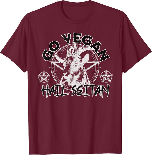 Hail Seitan Go Vegan veganer Aktivist Tofu Seitan Liebhaber T-Shirt - T-Shirt | Maroon