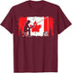 Canada Flag Walleye Fishing Canadian Fisherman Unique Fish T-Shirt - T-Shirt | Maroon