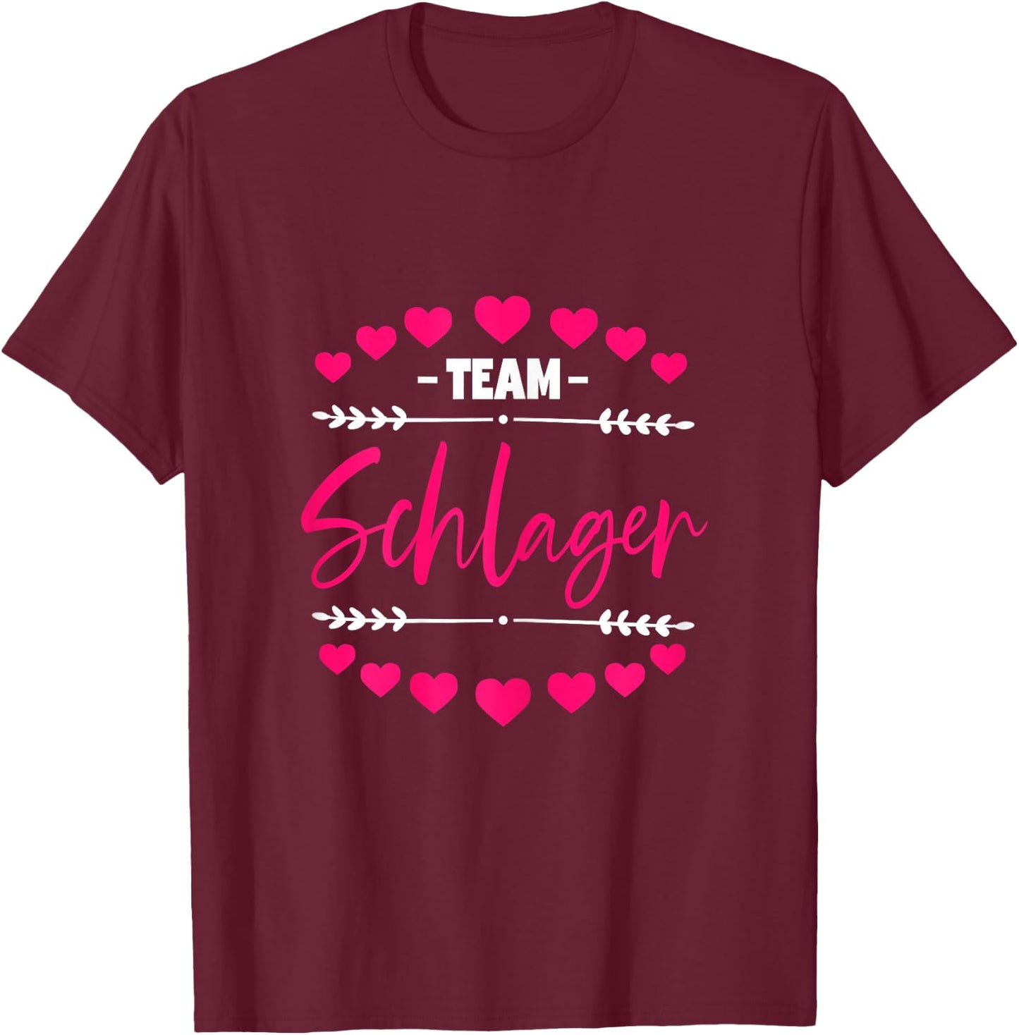Women's Schlager Party Team Schlager , black, s T-Shirt - T-Shirt | Maroon