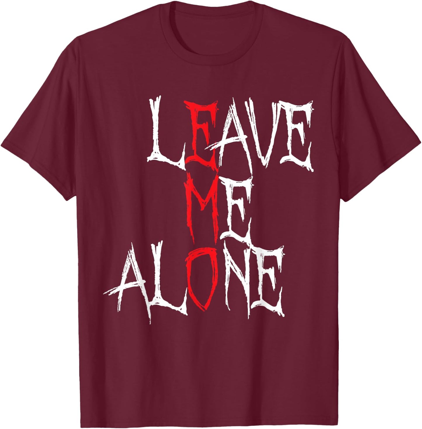Leave Me Alone Emo Clothing Emocore Emo Music Fan Emo , black T-Shirt - T-Shirt | Maroon