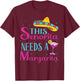 This Senorita Needs A Margarita Cinco de Mayo Funny T-Shirt - T-Shirt | Maroon