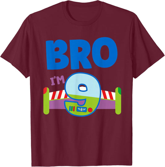 9th Birthday Boy Toy Lover Bro I'm 9 Year Old Story Party T-Shirt - T-Shirt | Maroon