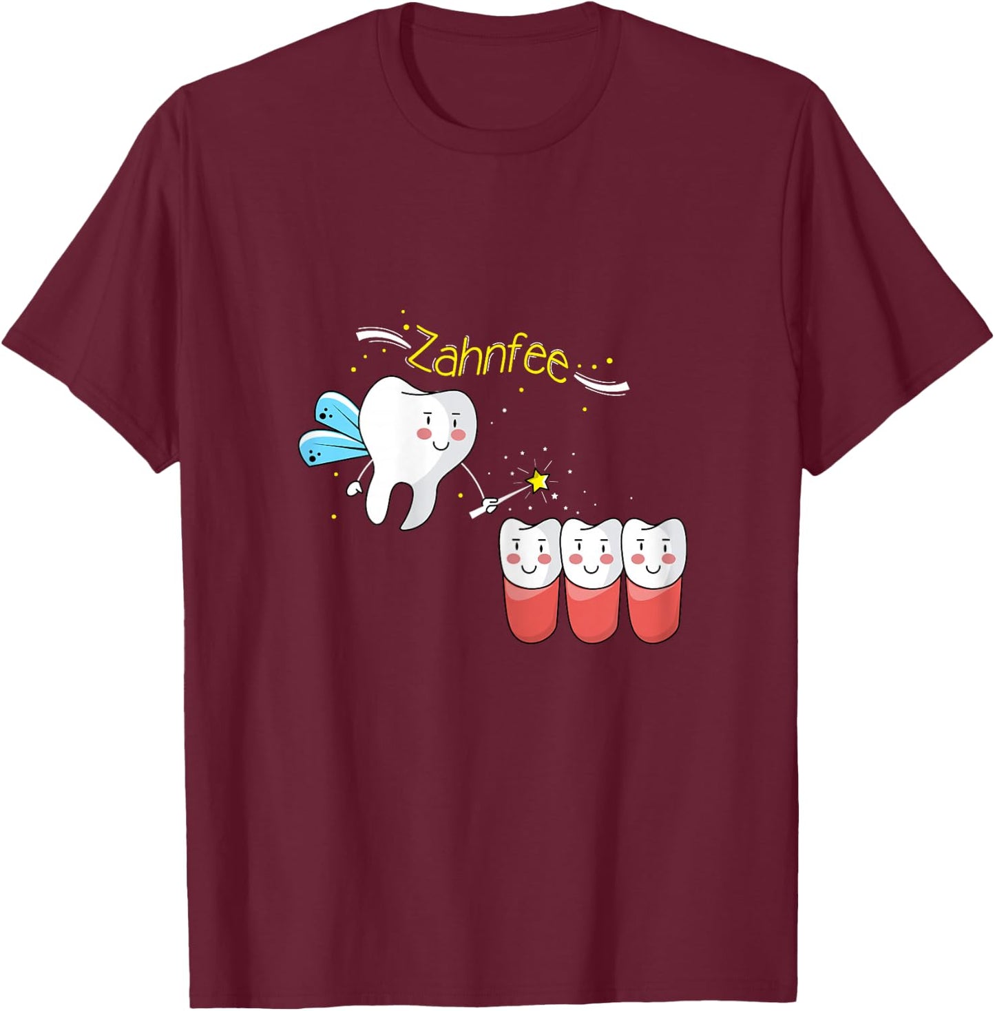 Tooth Fairy Carnival Party Costume Fancy Dress , black T-Shirt - T-Shirt | Maroon