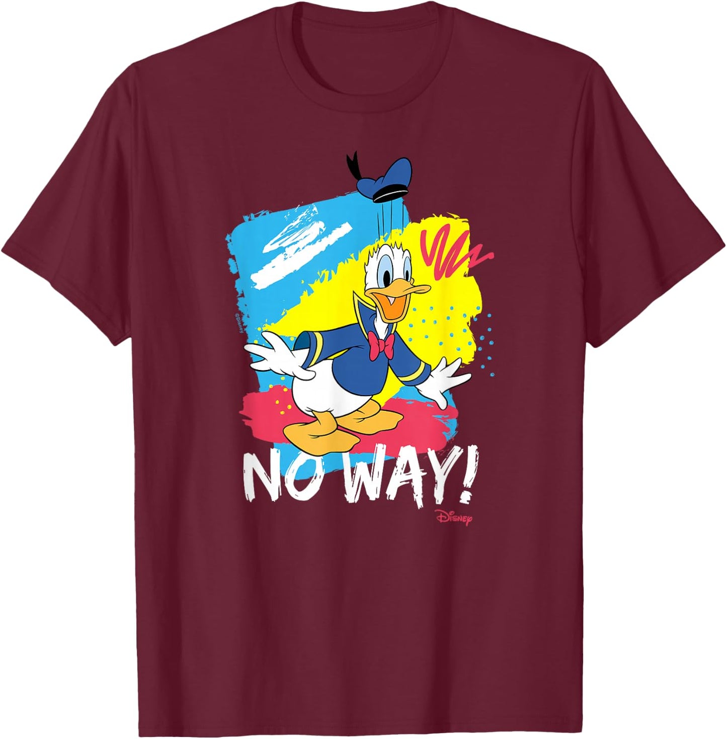 Donald Duck - No Way Donald T-Shirt - T-Shirt | Maroon