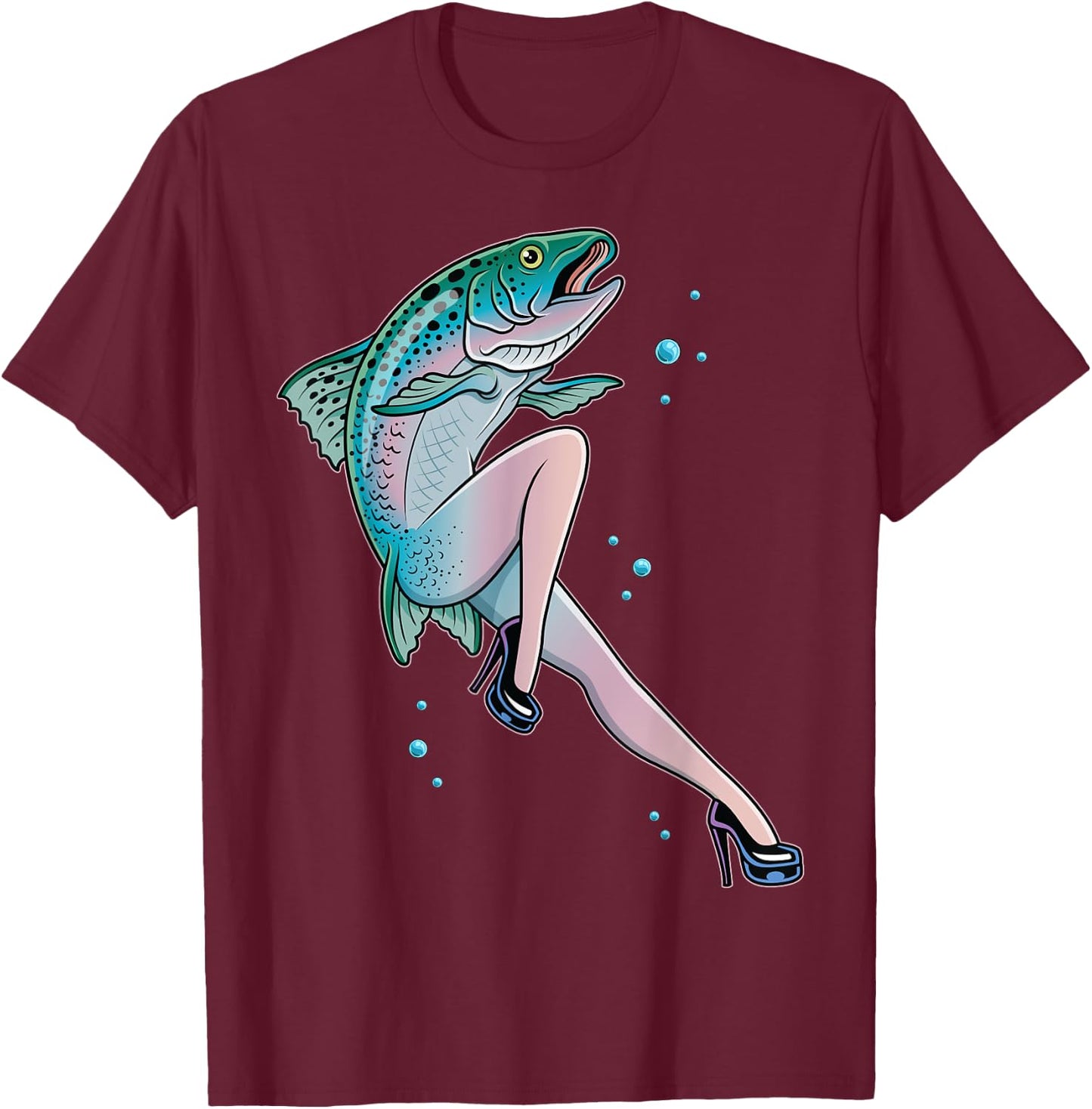 Reverse Mermaid T-Shirt - T-Shirt | Maroon