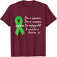 I'm A Survivor Green Ribbon TBI Warrior Brain Injury Month T-Shirt - T-Shirt | Maroon